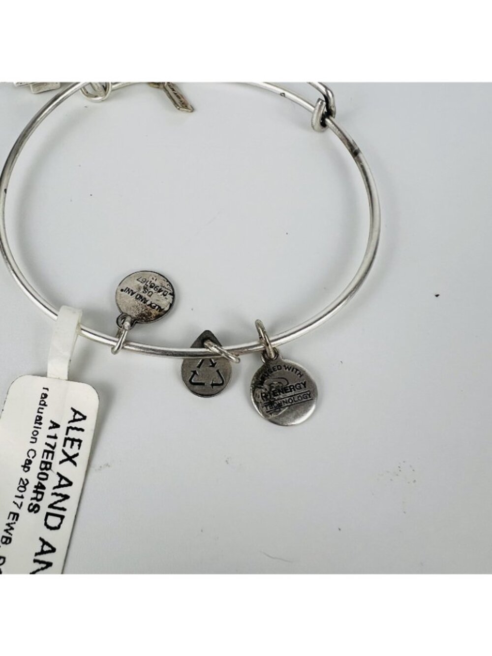 Alex and Ani Graduation Cap 2017 Rafaelian Silver Bangle Bracelet - Picture 2 of 5